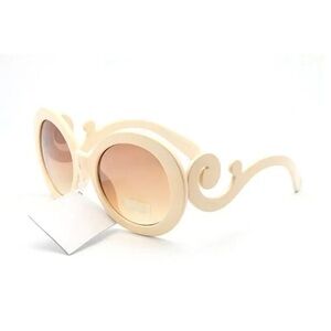 Elegant Cream Swirl Sunglasses